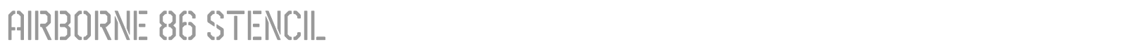 Airborne 86 font preview